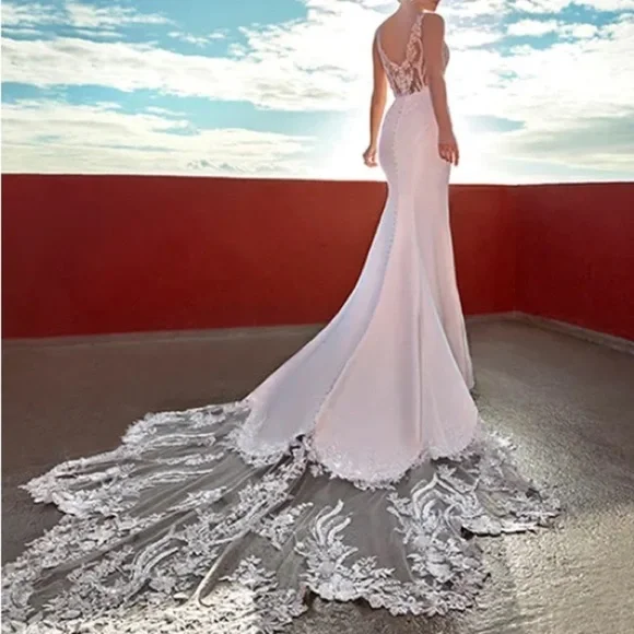 boob holders for backless dress Bridal Cream One Shoulder Backless Maxi Emilee Dress XXL main image 1
